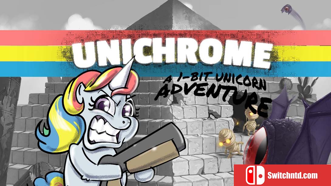 【美版】单色世界：1-bit 独角兽冒险 Unichrome: A 1-Bit Unicorn Adventure 英语_0